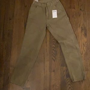 NWT Brandy Melville Jane Cargo Pants Olive Green